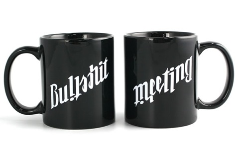 Bullshit Meeting Ambigram Mug 9671 l