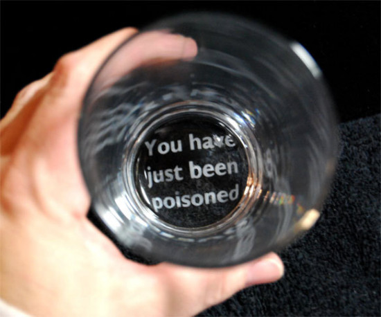 You Have Just Been Poisoned Etched Drinking Glass