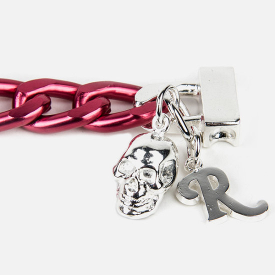 Fuchsia Aluminium Bracelet By Raf Simons