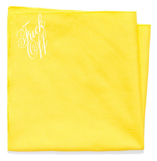 The Fuck Off Pocket Square by Mark McNairy