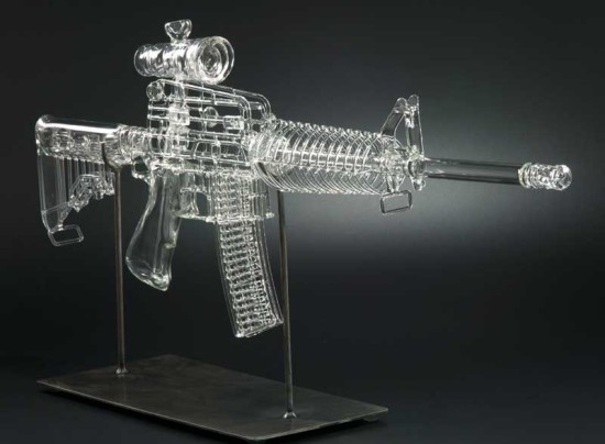 Assault Rifle Glass Smoking Pipe