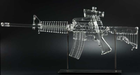 Assault Rifle Glass Smoking Pipe