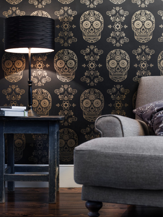 Mexican Day of the Dead Sugar Skull Wallpaper