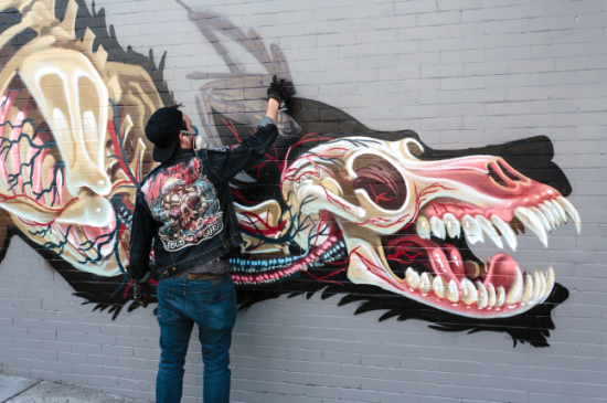 2 Nychos_x-ray of a wolf_ Haight Ashbury SF 2014 Photo james pawlish