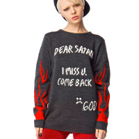 dear satan i miss u come back sweater